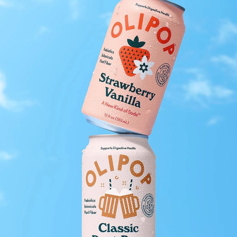 Olipop beverage retouching